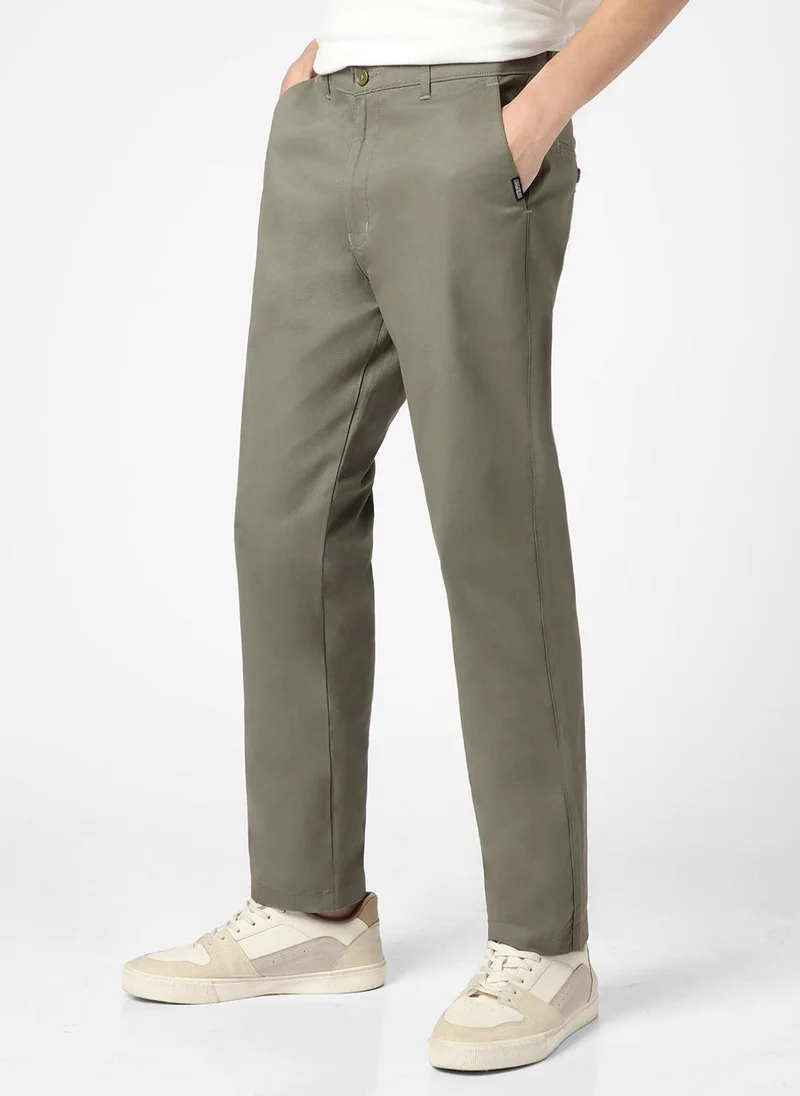 Urbano Fashion  Urbano Fashion Men's Light Grey Cotton Regular Fit Casual Chinos Trousers Stretch for Men | Best Price UAE